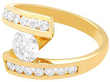 Diamond Twist Ring Yellow Gold