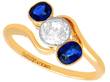 Edwardian Sapphire and Diamond Trilogy Ring