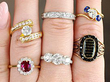 Ruby and Diamond Cluster Ring Yellow Gold