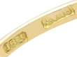 Ruby and Diamond Cluster Ring Yellow Gold hallmarks