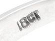 Aquamarine Ring with Half Moon Diamonds Hallmarks