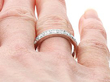 White Gold Eternity Ring Size M Wearing
