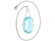 Oval Aquamarine Pendant Necklace in Gold