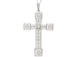 18k Gold Diamond Cross Pendant