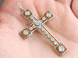 18k Gold Diamond Cross Pendant