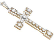 18k Gold Diamond Cross Pendant