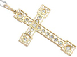 18k Gold Diamond Cross Pendant