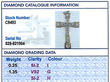 18k Gold Diamond Cross Pendant Report Card
