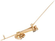 Shell Design Bar Brooch with Gemstones open