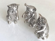 Sterling Silver Cat Condiment Set