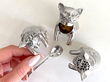 Sterling Silver Cat Condiment Set