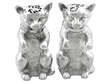 Sterling Silver Cat Condiment Set