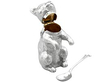 Sterling Silver Cat Condiment Set open