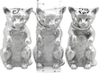 Sterling Silver Cat Condiment Set size