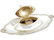 Edwardian Inkstand Silver Gilt open