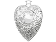 antique Victorian Silver Heart Flask