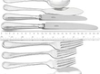 vintage cutlery sizes
