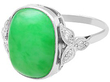 Antique Jadeite Ring with Diamonds for Sale