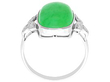 Antique Jadeite Ring with Diamonds for Sale