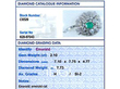 Emerald Floral Brooch with Diamonds Grading Card