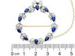 Sapphire Wreath Brooch with Diamonds ruler