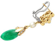 Emerald and Pearl Drop Earrings for Sale