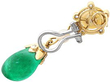 Emerald and Pearl Drop Earrings for Sale 
