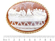last supper cameo brooch size