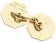 Cartier Gold Octagonal Cufflinks reverse 