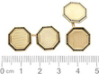 Cartier Gold Octagonal Cufflinks size 