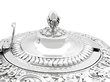 Georgian Silver Mustard Pot with Spoon detail 