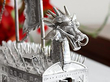 Chinese Silver Battleship Ornament