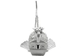 Chinese Silver Battleship Ornament