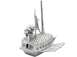 Chinese Silver Battleship Ornament