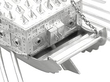 Chinese Silver Battleship Ornament detail 