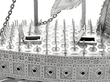 Chinese Silver Battleship Ornament detail 