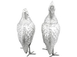 Vintage Silver Bird Figurines