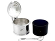 1800s Silver Mustard Pot and Spoon open