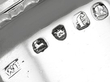 1800s Silver Mustard Pot and Spoon hallmarks 