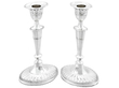 Oval Base Silver Candle Holders UK
