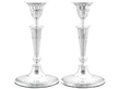Oval Base Silver Candle Holders UK