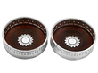 Mahogany Coasters with Sterling Silver
