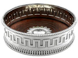 Mahogany Coasters with Sterling Silver