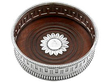 Mahogany Coasters with Sterling Silver