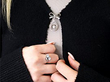 Vintage Diamond Twist Ring White Gold Styled