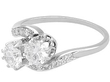 Diamond Twist Ring White Gold