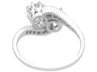 1960s Diamond Twist Ring White Gold
