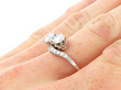 Vintage Diamond Twist Ring White Gold
