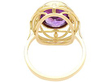 Frame view Oval Amethyst Ring in Gold for Sale