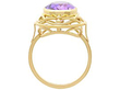 Oval cut amrthyst ring